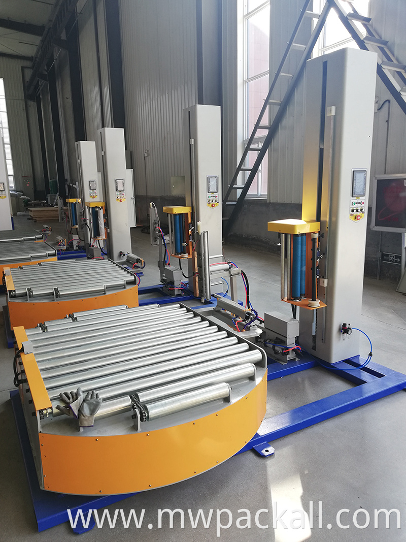 Fully Automatic Stretch Hooding Machine pallet stretch machine /one line Stretch Film Wrapping Machine for pallet